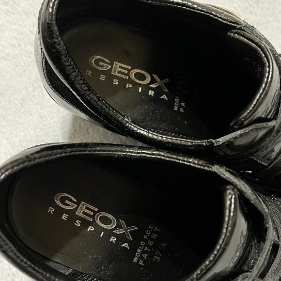 GEOX Janice Patent Leather and Suede Wedge Shoes Size 7.5 - Picture 7 of 8